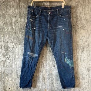 POLO RALPH LAUREN Women's Astor Slim Boyfriend Jeans Size 32 In Blue